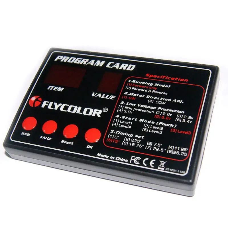 

Original FLYCOLOR FlyMonster Programing Card for Remote Control RC Boats Ship Flycolor ESC Electronic Speed Controller New