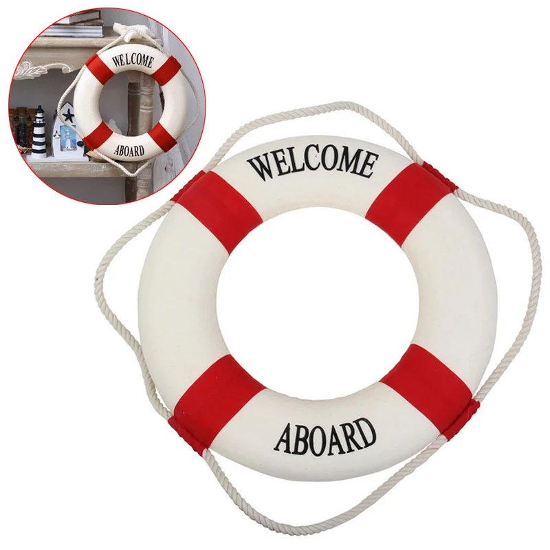 Red Lifering Bottle Opener 3 Inch Whole Beach Style Decor Welcome Aboard Foam Nautical Life Lifebuoy Ring Bo