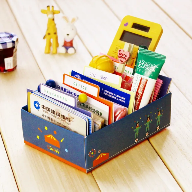 Free Shipping Diy Business Card Desktop Paper Storage Mini Free Shipping Diy Business Card Desktop Paper Storage Mini Miscellaneously Finishing Box Stationery Desk Accessories Organizer