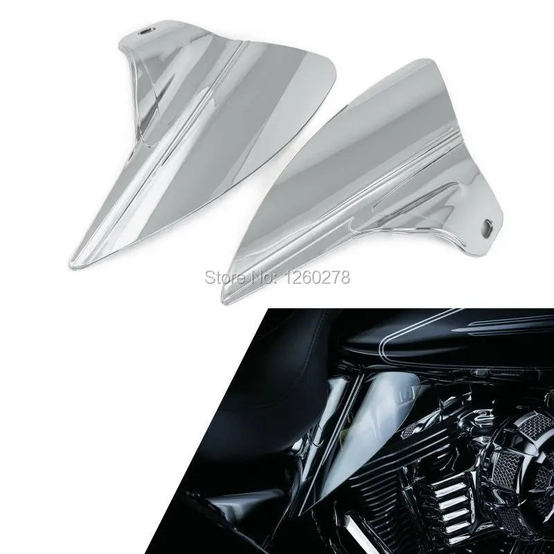 Saddle Shields Engine Heat Deflectors For Harley Touring Models 2009 2015 Chrome