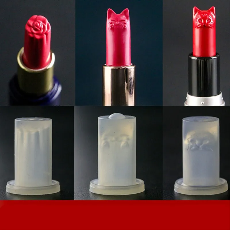 

1/set 12 Patterns Silver Ring Silicone Lipstick Mould for DIY Filling Single Cavity 12.1mm Silica Lipstick Mould Crafts Tool Kit