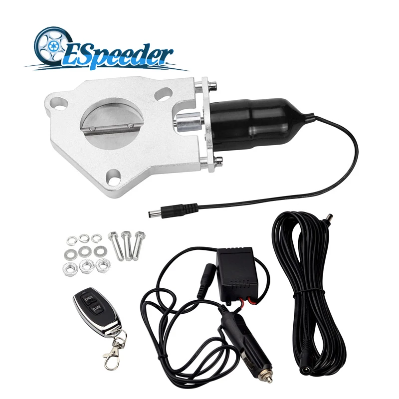 ESPEEDER 2.25" Stainless Steel Electric Exhaust Cut Out Vavle Kit