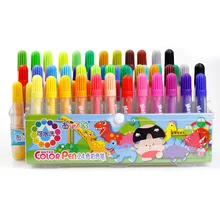 Детская Акварельная ручка набор 12/24/36 цветов, Детские рюкзаки для садика с Кисть безопасности нетоксичные цветные карандаши