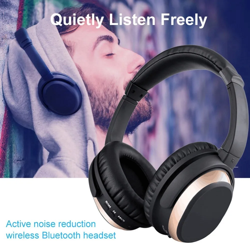 

BH519 Over-ear Type ANC Multifunctional Active Noise Reduction Bluetooth 4.0 Wireless Headset High Fidelity Stereo Headphones