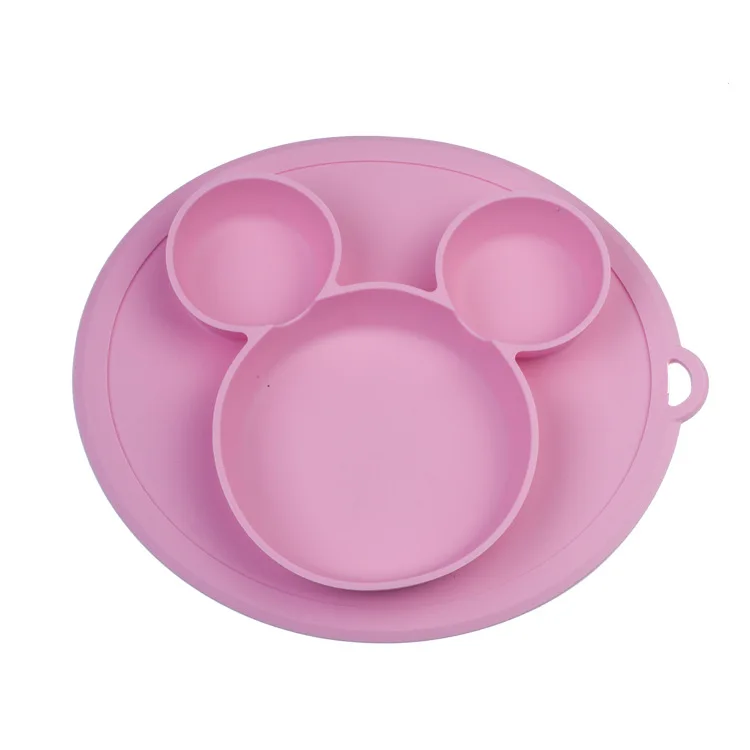 Manufacturer's latest Silicone Sucker Bowl Baby Smile Face Plate Tableware Set Smile Face Baby Tableware Set kids plate