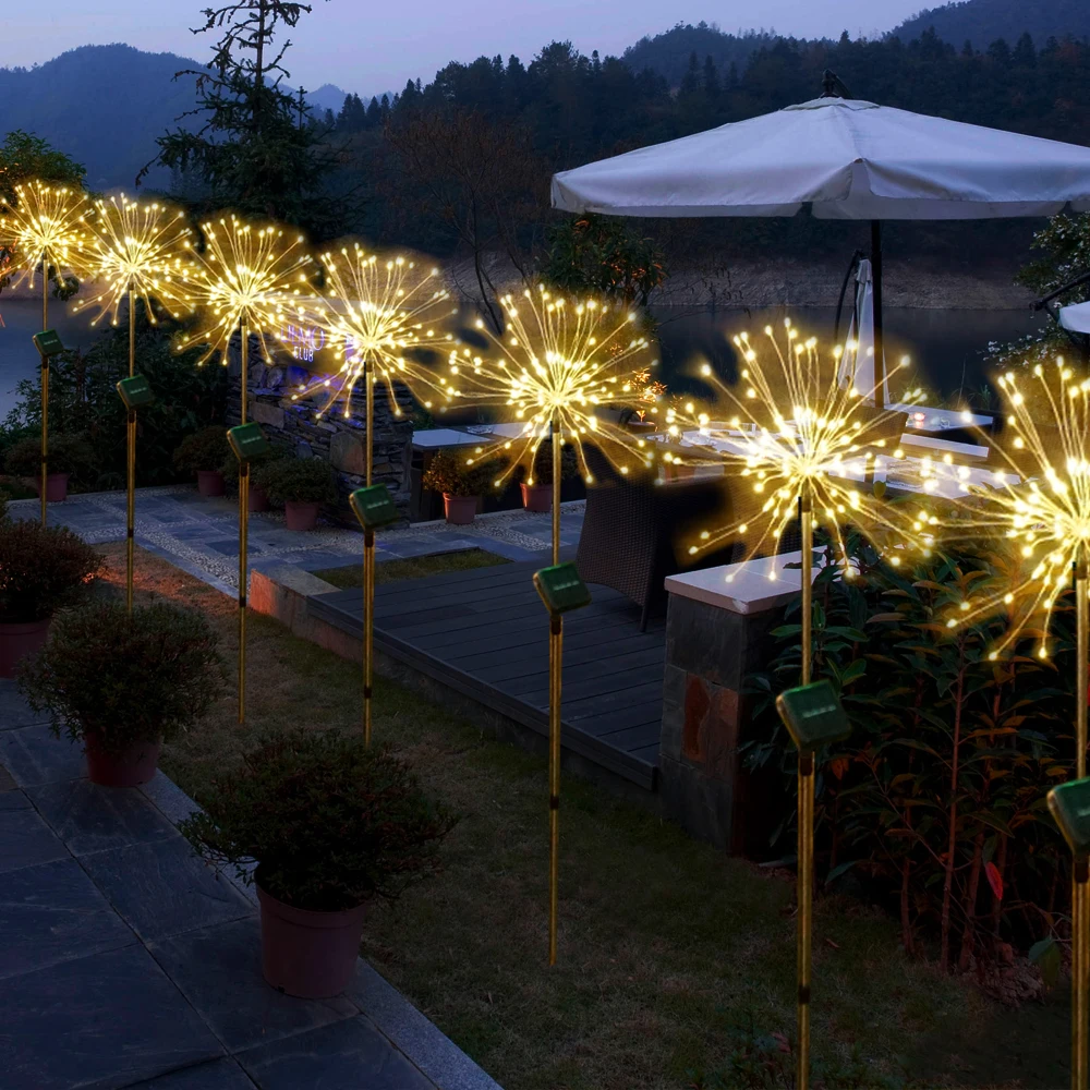 

Outdoor Garden String LED Solar Light 120 LED Fairy Night Light Solar Powered Starburst Lights For Garden Wall Pathway Lighting