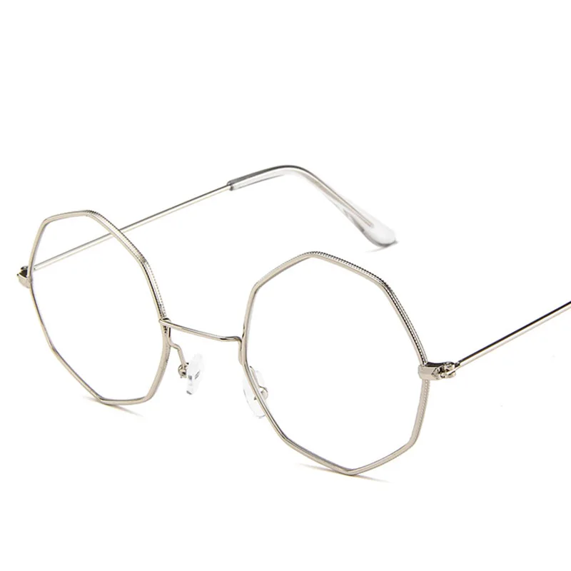 Модные женские прозрачные мужские очки винтажные очки Ретро Роскошный брендовый дизайн, квадратные маленькие шестигранные женские солнцезащитные очки