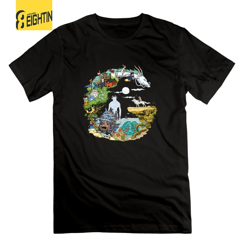 

Totoro Tribute Color Round Collar Tee Shirt Summer Style Soft T Shirts Mens Short Sleeves Purified Cotton T-Shirts