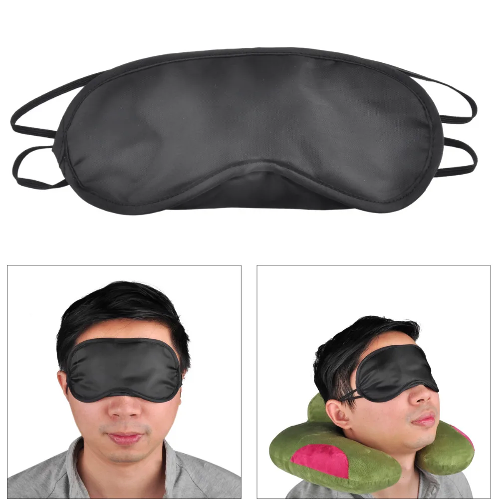 10 шт./партия, мягкая Подарочная маска для сна в путешествии, черная маска для сна, повязка на глаза, ночная экономичная