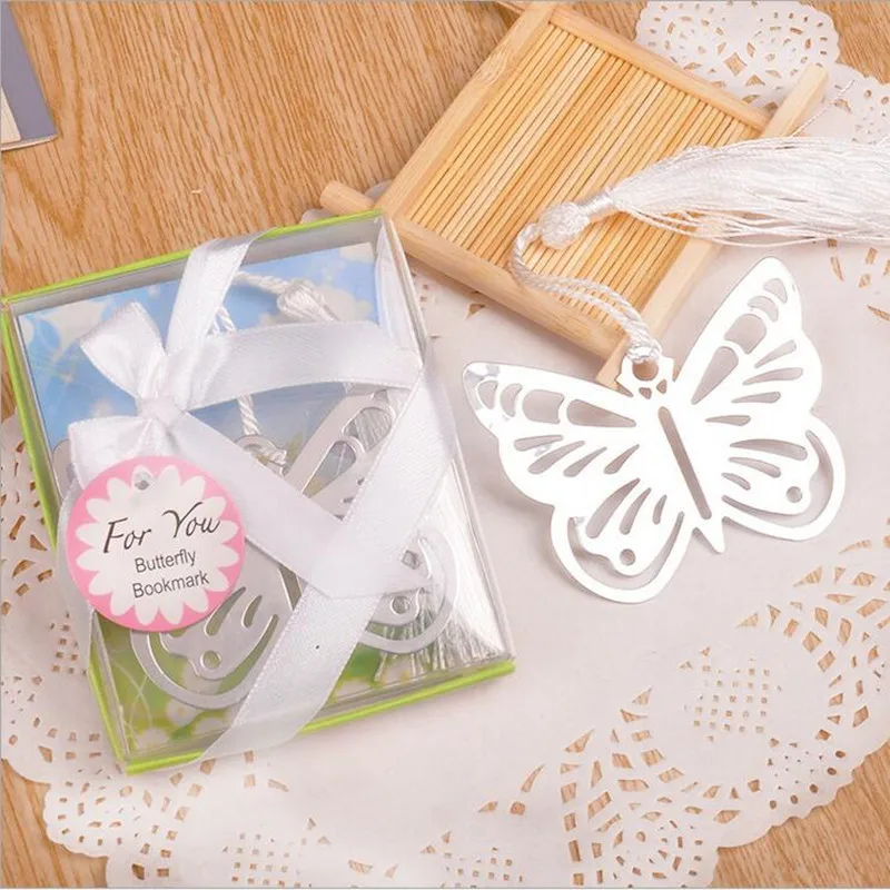 50PCS Butterfly Bookmark Favors For Shower Graduation Birthday Wedding