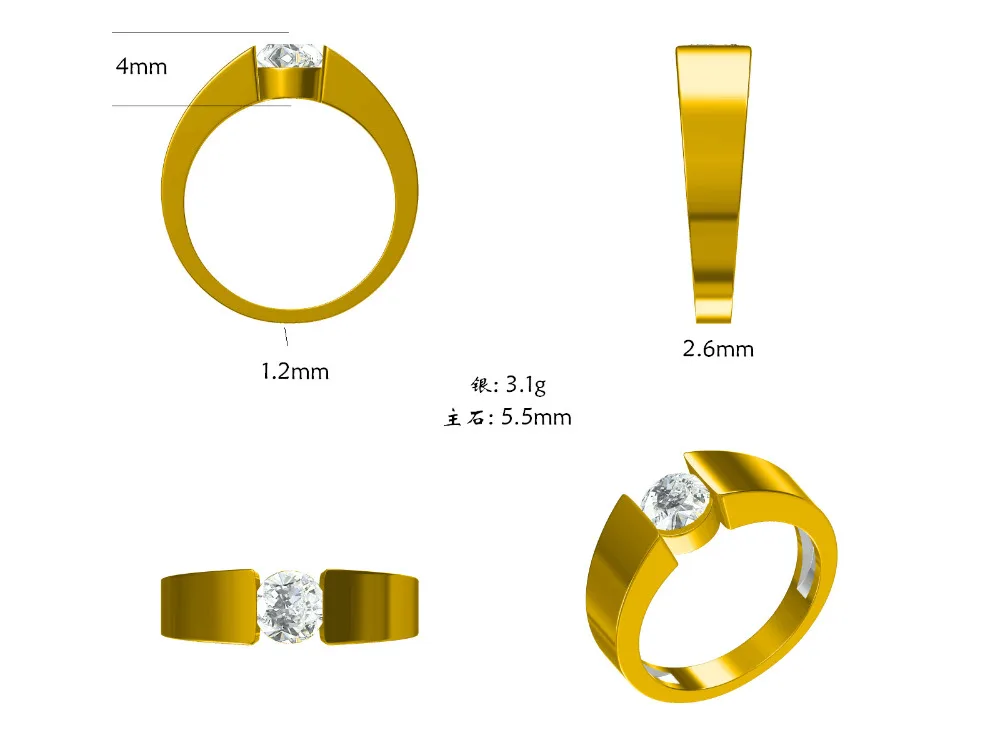 

Кольцо из серебра 925 пробы, 5,5 мм