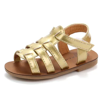 

CUZULLAA Girls Shoes 2019 Summer Girls Roman Style Sandals Kids Pu Leather Sandals Children Shoes Girls Princess Gladiator Shoes
