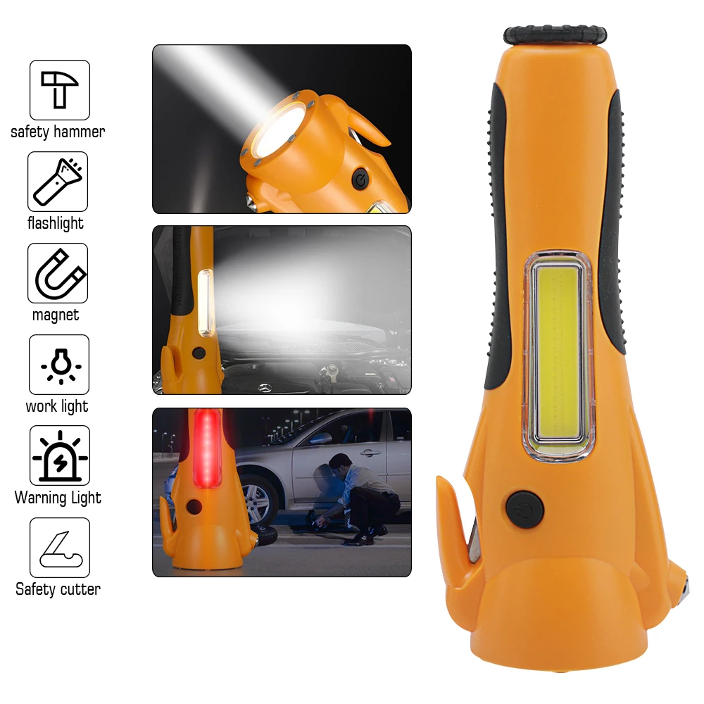 BORUiT Multi Functional LED Flashlight Car Safety Emergency Escape