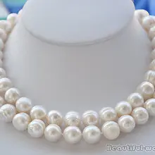 9x10 мм 3" Большой природа белый круглый длинный пресноводный жемчуг ожерелье женские Бижутерия Женские часы женские свадебные
