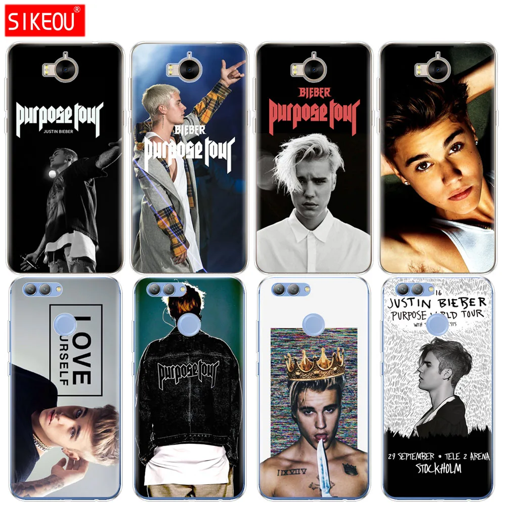 Silicone phone Cover Case for huawei Y3 Y6 Y5 2 II 2017 nova 2s 2 LITE plus justin bieber