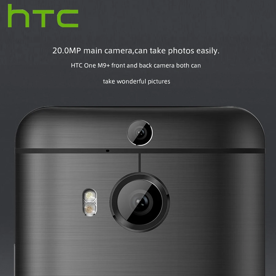 La UE versión HTC One M9 + M9pw M9 Plus 4G LTE teléfono móvil Octa Core 3 GB RAM 32 GB ROM 5,2 pulgadas 2560x1440 Cámara Dual 20MP teléfono móvil