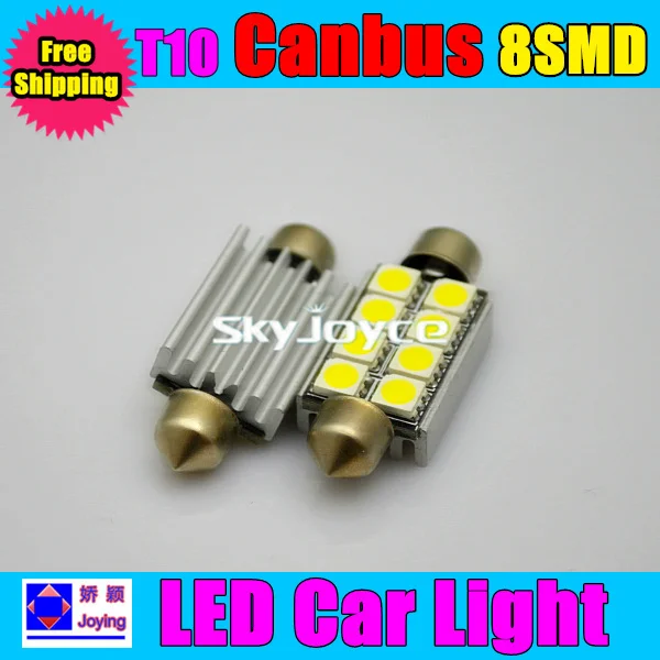 2016 новинка 42 мм 8SMD купольная лампа festoon light 200 шт./лот + яркий белый радиатор C5W LED Canbus