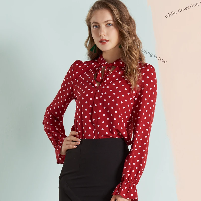 Mostnica Women Noble Burgundy Polka Dot 