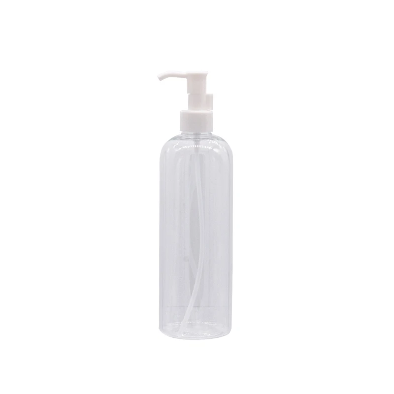 500 мл пустые очищающие бутылки с насосом масла, бутылочка для Хранения Крема для тела контейнеры для косметической упаковки с дозатором - Цвет: Transparent Bottle 1