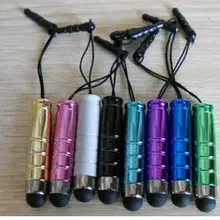 Мини Пластик Стилус с 3,5 мм наушников Разъем для iPhone, iPad samsung Tablet PC 11 Цвета может печать логотипа 2000 шт