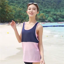 Женские Беговые сетчатые майки в стиле "Пэчворк" Открытый Фитнес Свободный жилет