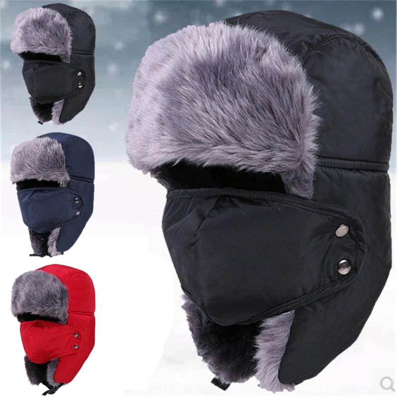 Новые зимние меховые шапки для альпинизма, ветрозащитные толстые теплые зимние женские шапки, маска для лица, зимняя теплая шапка