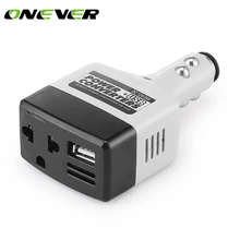 Onever DC 12 V için AC 220 V araba güç invertörü Dönüştürücü 6 W Modifiye Sinüs Dalga Güç için USB Çıkışı ile iphone 8 8 Artı Xiaomi