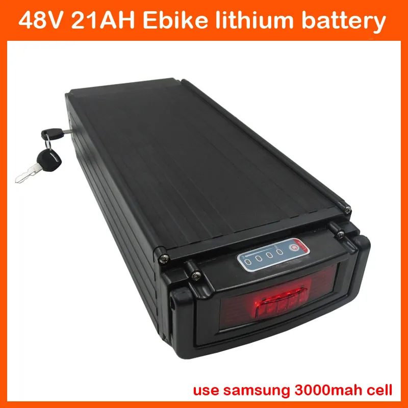1000W 48V Rear Rack Electric bike Battery 48V 21AH Lithium battery Use