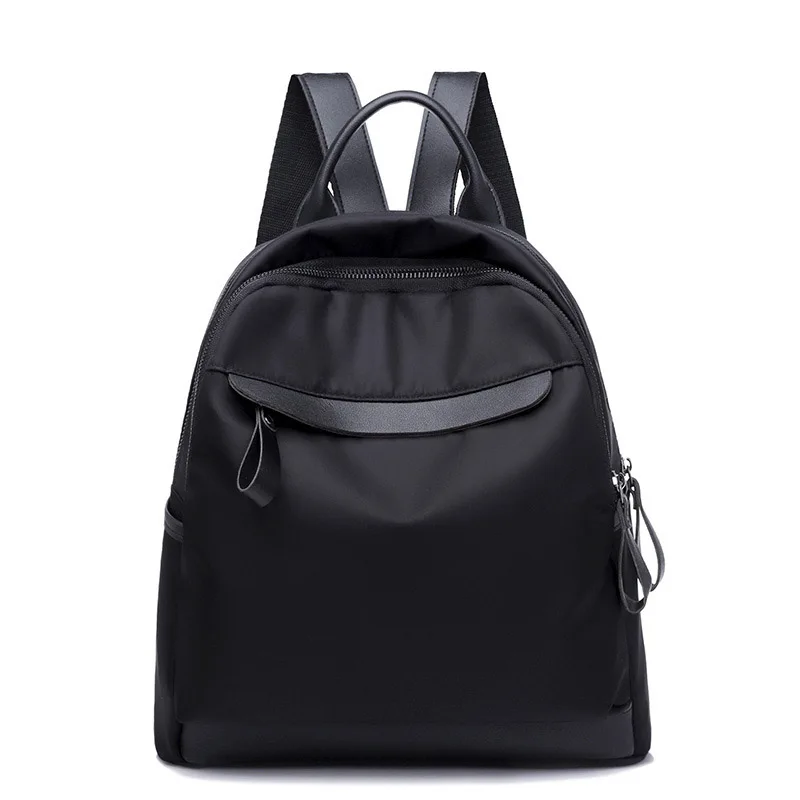 

2018 New Ladies Simple Fashion Solid Color Large Capacity Backpack Casual Solid Color Multifunctional Wild Travel Backpack