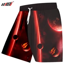 UJWI 3D Повседневные мужские летние модные шорты с цифровым принтом для ночного видения, спортивные шорты, эластичные мужские шорты
