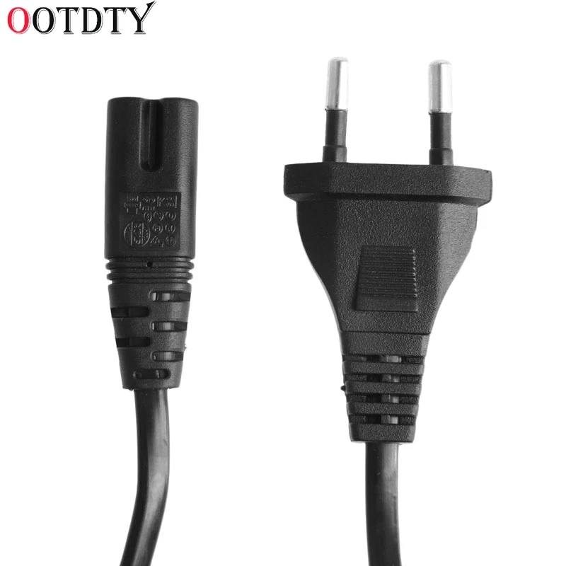 OOTDTY короткий C7 к европейской Европейской вилке 2 контактный кабель питания