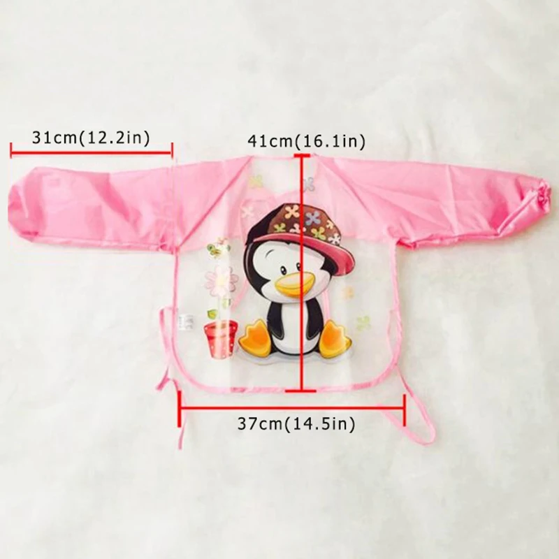 Waterproof Bib Long Sleeve Baby Bibs Baby Feeding Smock Apron Cartoon Animal Cute Breastplate Kids' Things