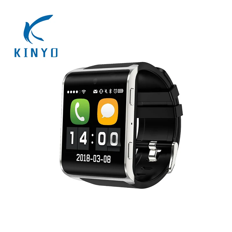 

Best selling SOS Adult smartwatch DM2018 message reminder remote camera smart watch support nano SIM card black silver available