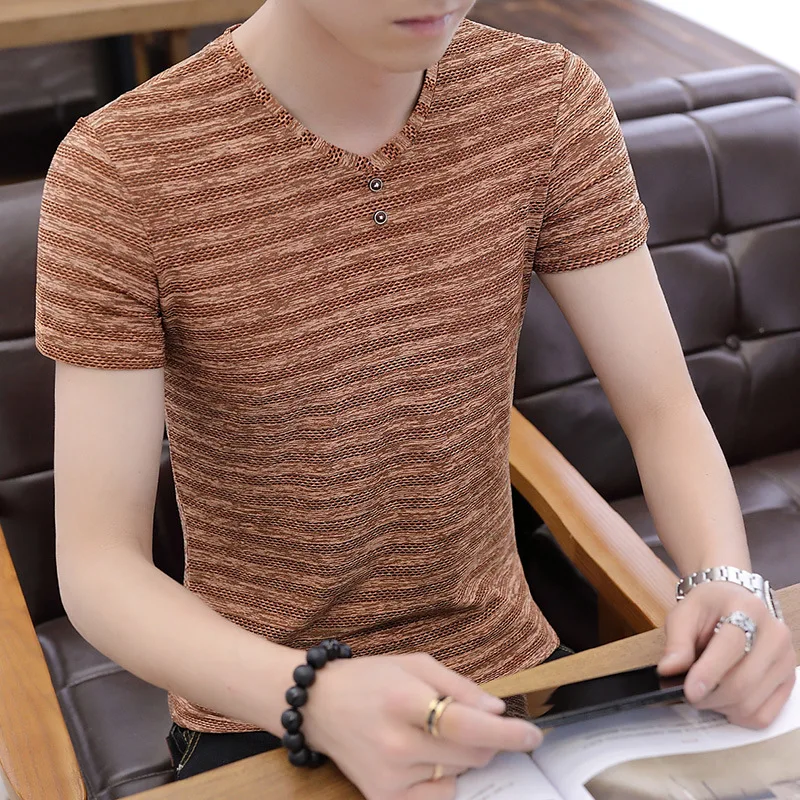 

Short-sleeved Men's Half-sleeved T-shirt Summer New Personality Trend Thin Clothes