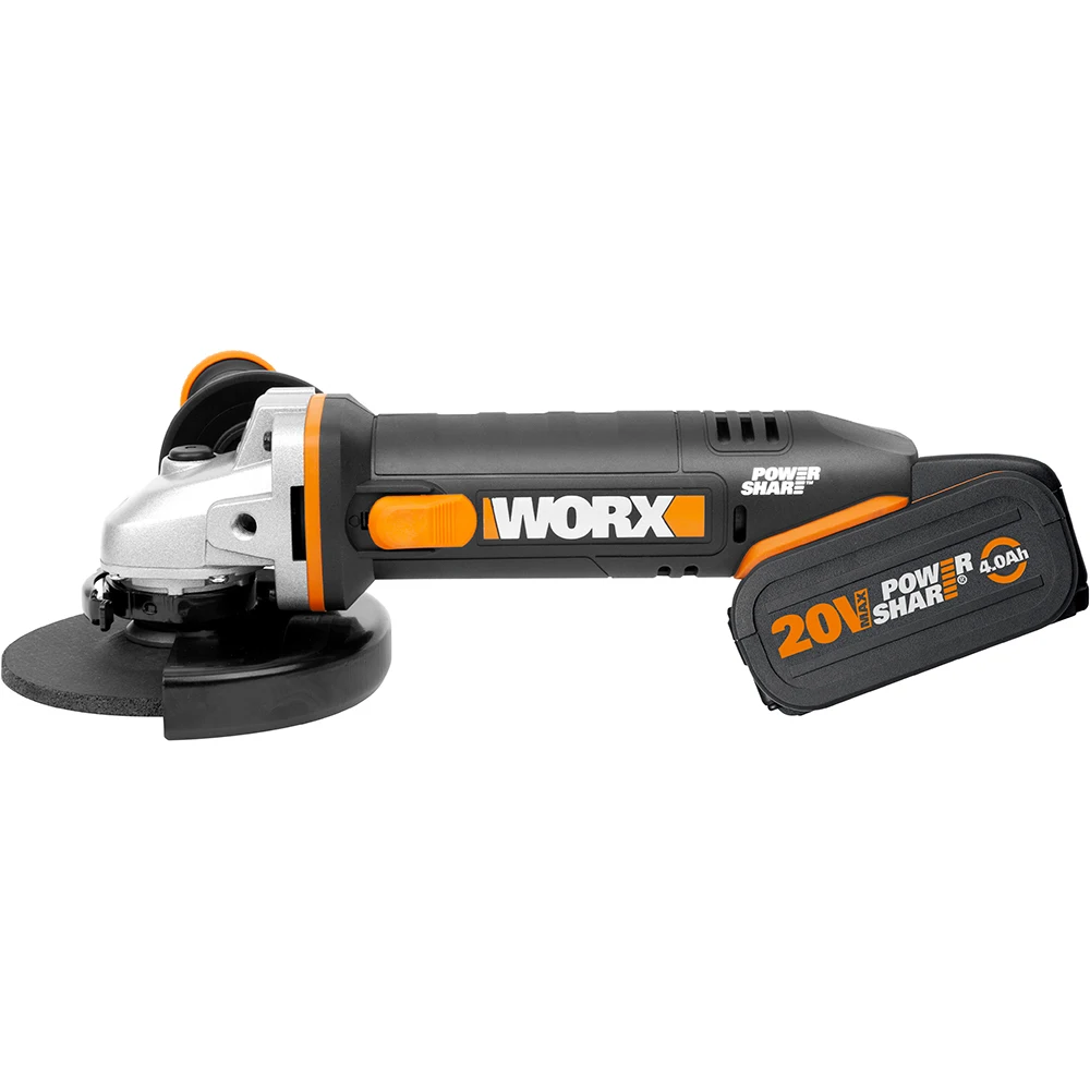 Угловая шлифмашина аккумуляторная WORX WX803 1 x 2,0Ач /1 x 4,0 Ач кейс