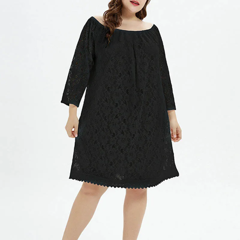 Летнее кружевное платье для женщин 6XL 7XL 8XL 9XL объем груди 154 см большого размера |
