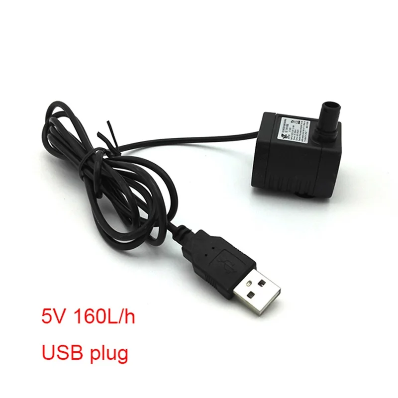 Погружной микро аквариумный водяной насос 5 5*2 1 мм или USB разъем в постоянного