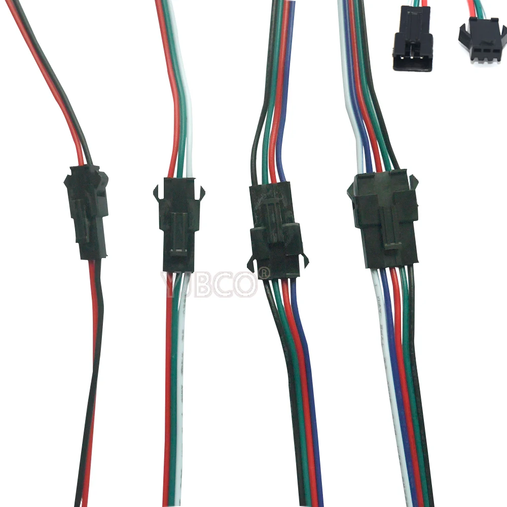 

2pin 3pin 4pin 5pin JST LED Connectors,1pair~100pairs Male and Female Connector for WS2811 WS2812 5050 3528 LED Strip light