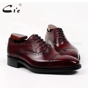 

cie square toe bespoke mens shoe custom handmade genuine calf leather upper inner outsole men's dress oxford shoe OX404 Goodyear