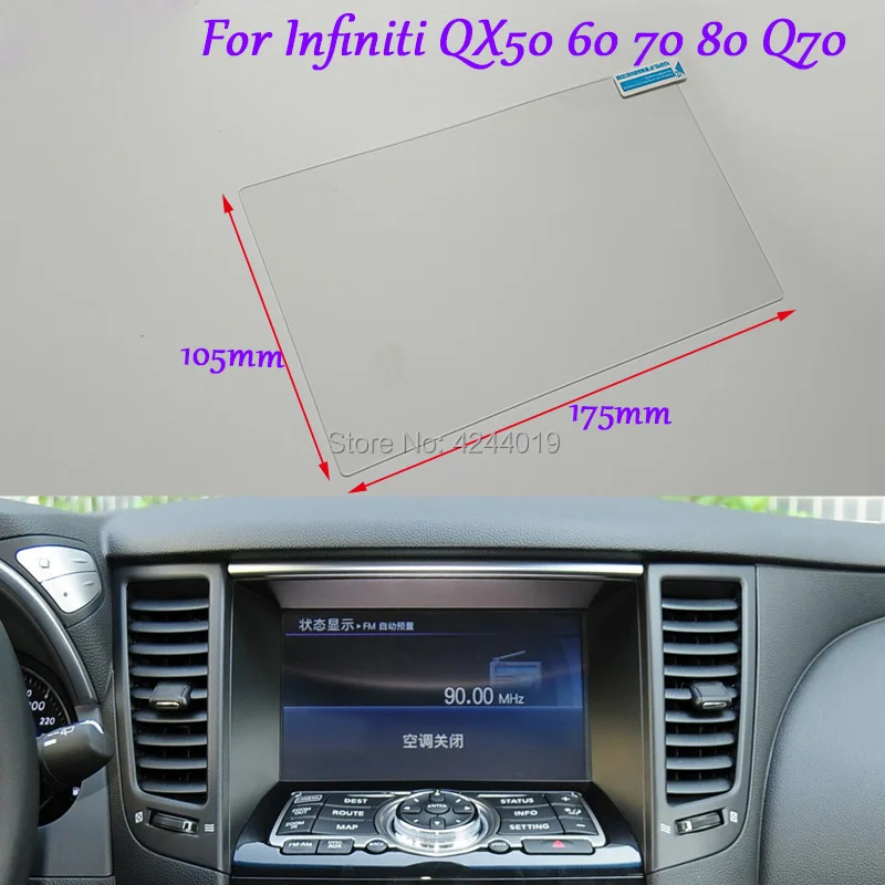 

Tommia Car Styling GPS Navigation Screen Glass Protective Film Sticker DVD Protective Film For Infiniti QX60 Car Accessories