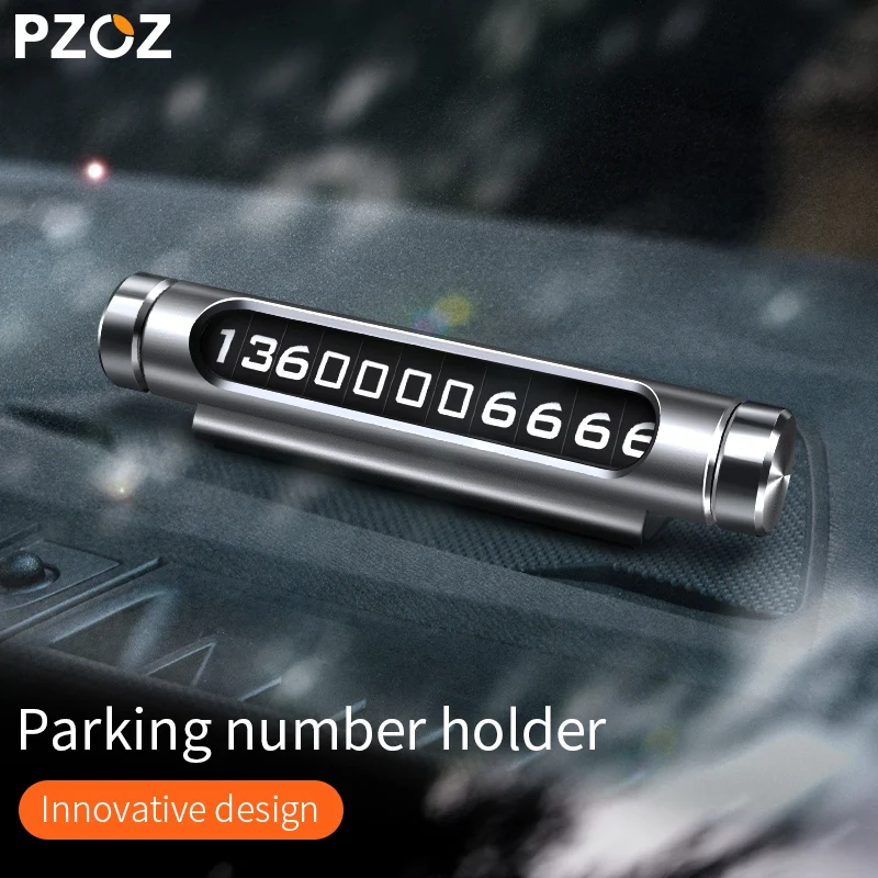 

PZOZ DIY Car Parking Phone Number Board Universal Stand Move the number Call Temporary Parking Number Plate Holder Panel bracket