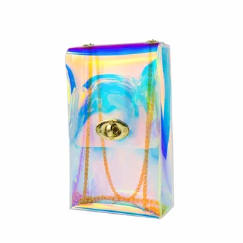

DEZEMIN Transparent Messenger Bags Holographic TPU for Girls Women