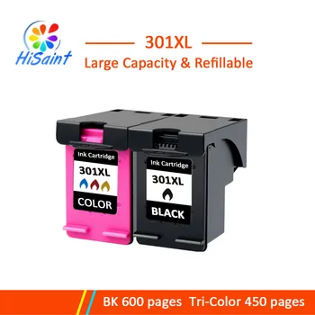 

Hisaint 301XL Refilled Ink Cartridge Replacement for HP301 XL CH563EE CH564EE for HP Deskjet 1000 1050 2050 2510 3000 3054