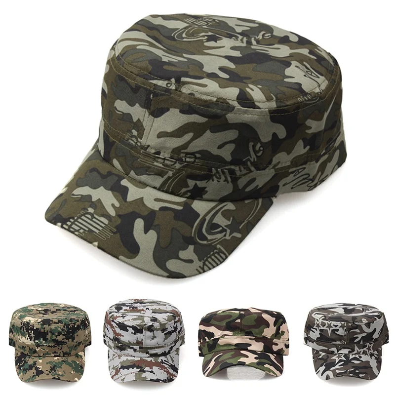 

ARMY CAP Plain & Camo Men Women Military Cadet Combat Cap Hunting
