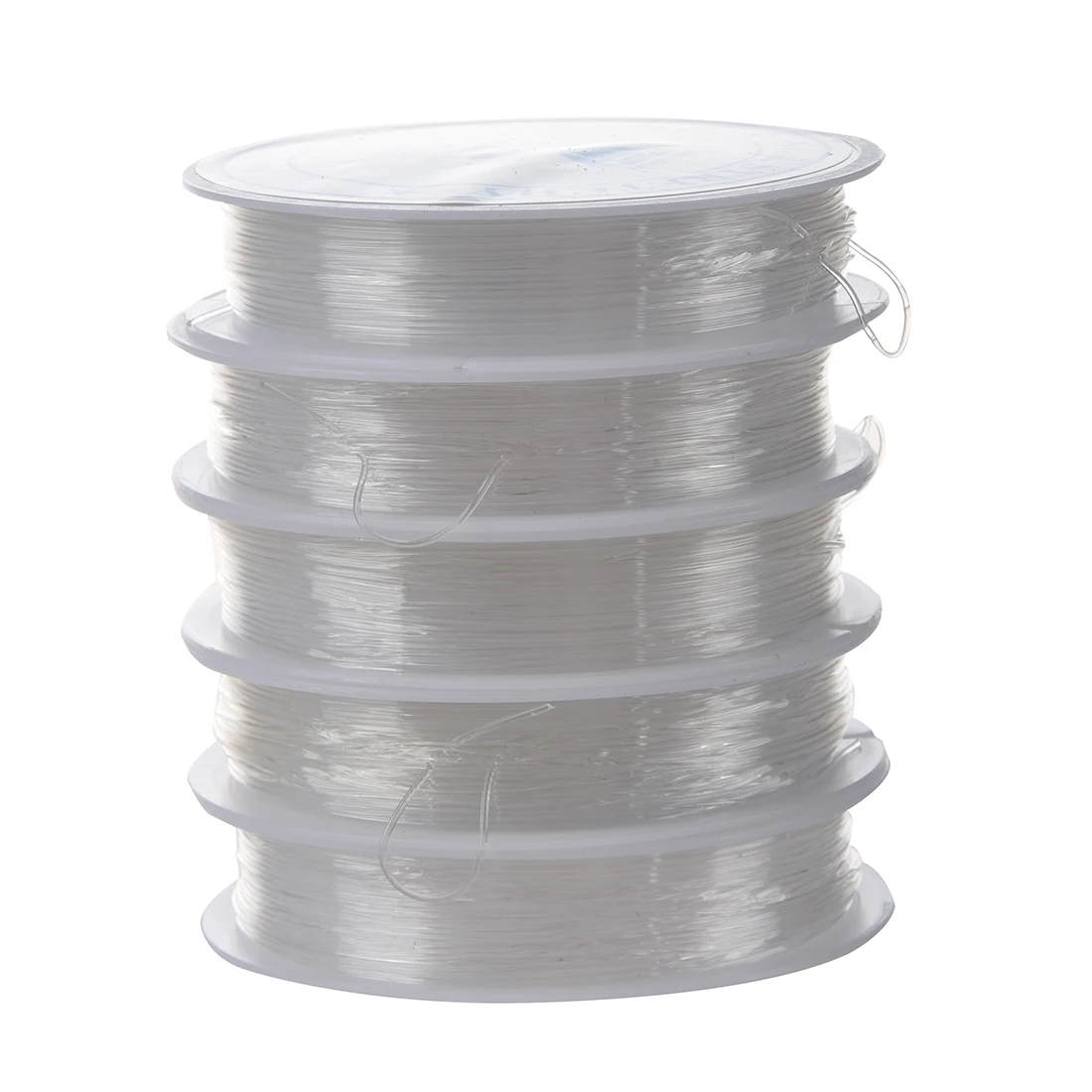 5 x Coil Elastic Jewelry Yarn Rubber Thread Yarn 0.7 mm Transparent