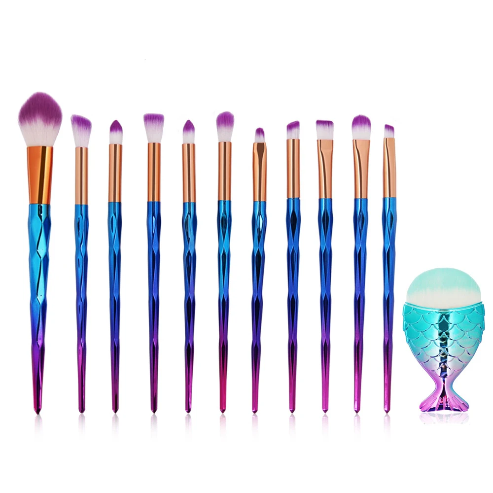 

12Pcs/Kit Diamond Makeup Brushes Set Powder Eye Shadow Make Up Brush
