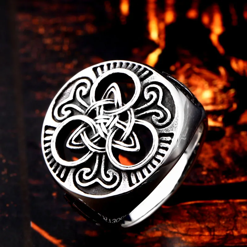 BEIER stainless steel character geometry thor's hammer mjolnir Viking ring for man`s gift Punk rock Lucky JewelryBR8-663