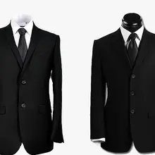 Наивысшего качества blackMen тонкий корейский женат три кнопки бизнес костюм мужские наборы западное платье