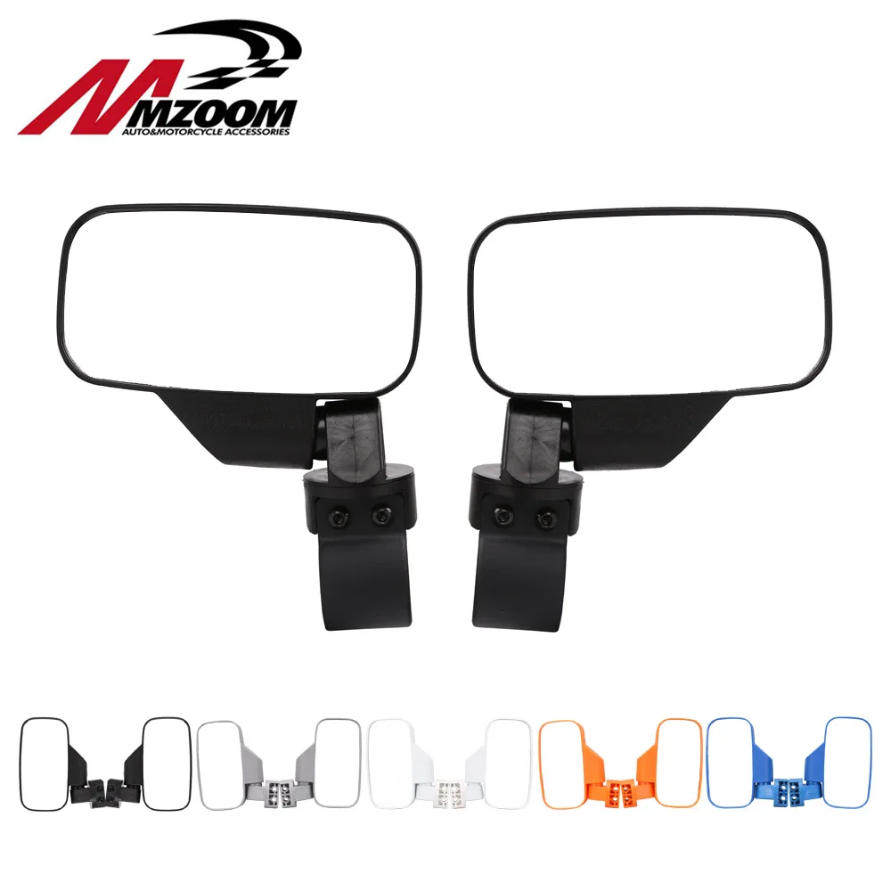 

Rear View mirror Break-Away Side Mirrors Shockproof UTV mirror Rhinos for Polaris RZR 800 900 1000 For Can Am 2"/1.75"