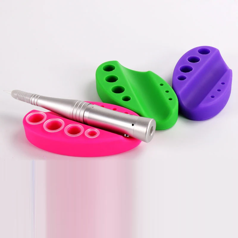 Soporte de silicona ovalado para pluma de tatuaje, soporte para micropigmento, máquina de taza para tinta, accesorios de maquillaje permanente, 1 ud.